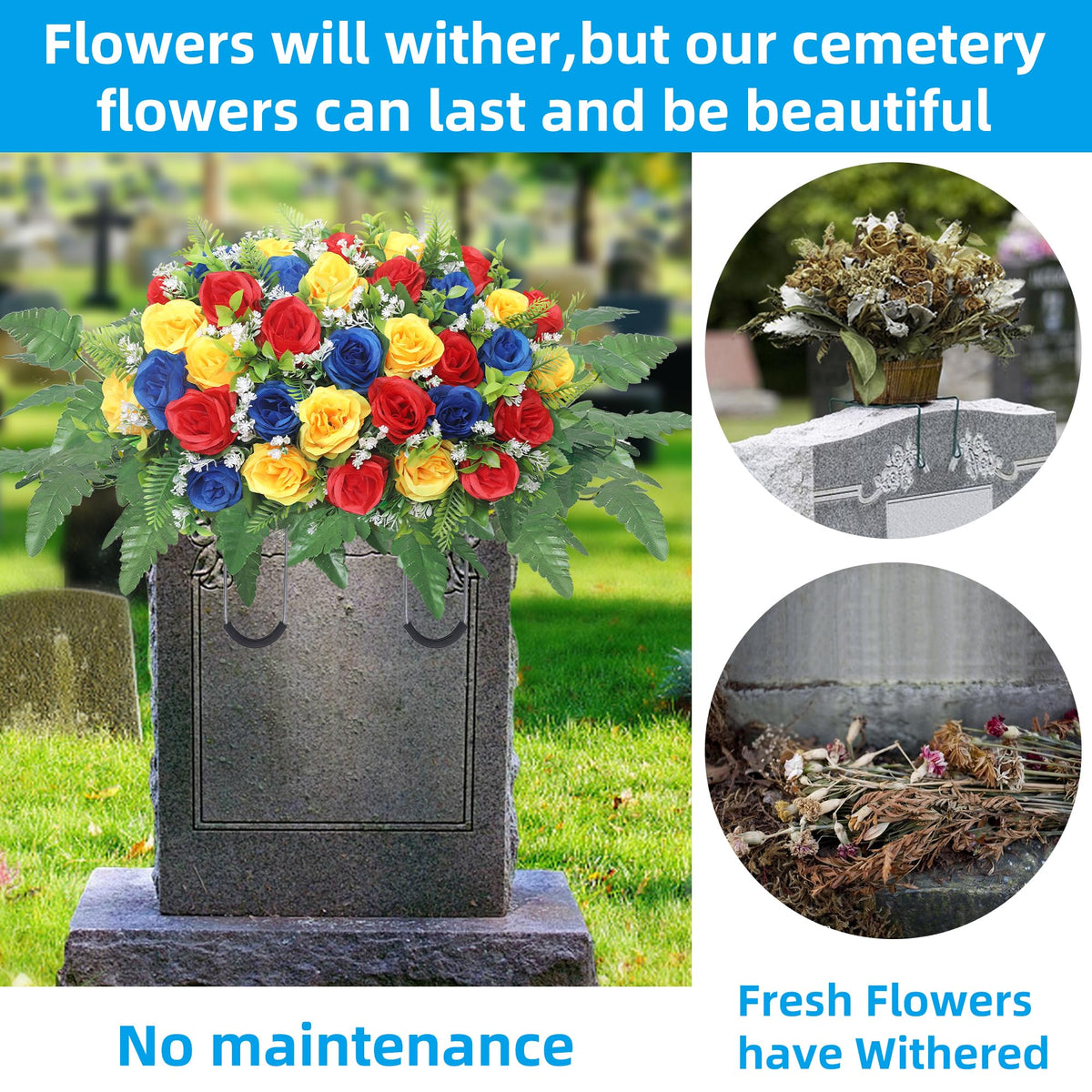 Hibsotco no-maintenance cemetery blooms for busy families