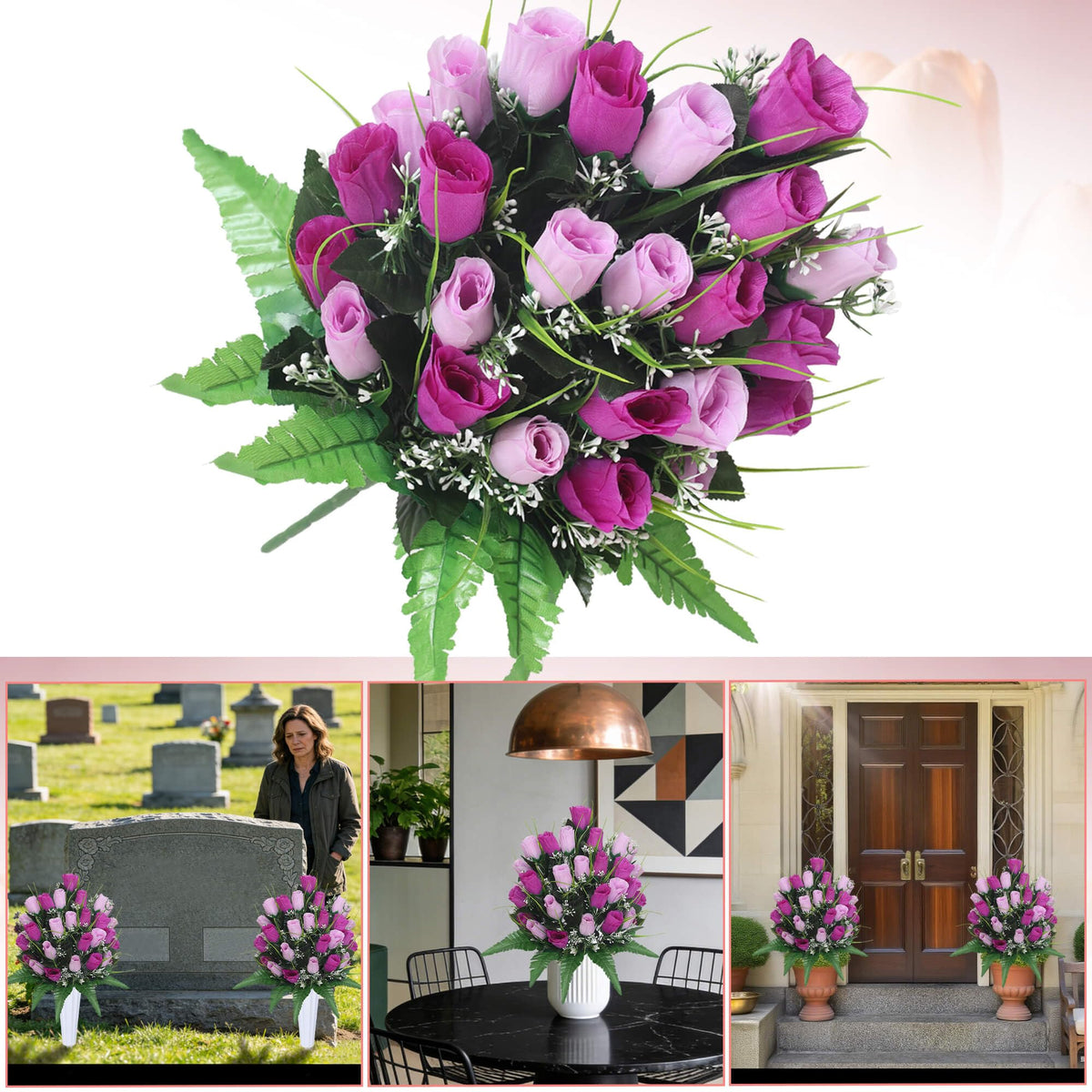 Hibsotco seasonal memorial decor for Christmas, Valentine’s Day, and more.
