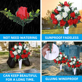 Hibsotco weather-resistant artificial flowers maintain color through seasons.