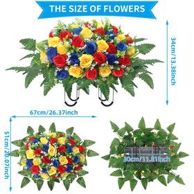 Hibsotco weatherproof cemetery flowers resist sun and rain