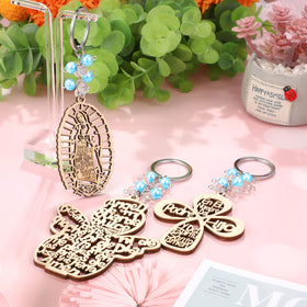 Hicarer key ring showing Santa Maria prayer inscription for sacred ceremonies.