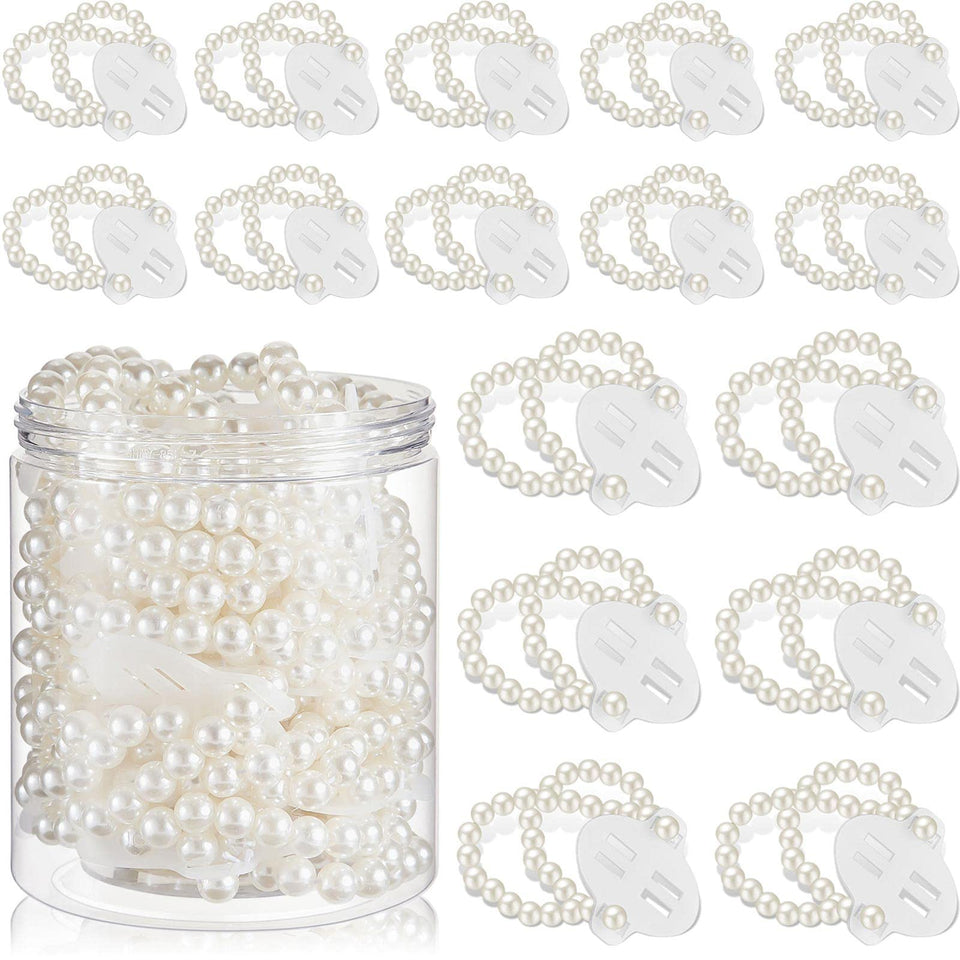 Hicarer corsage wristlet pearls in white packaging, ideal for weddings.