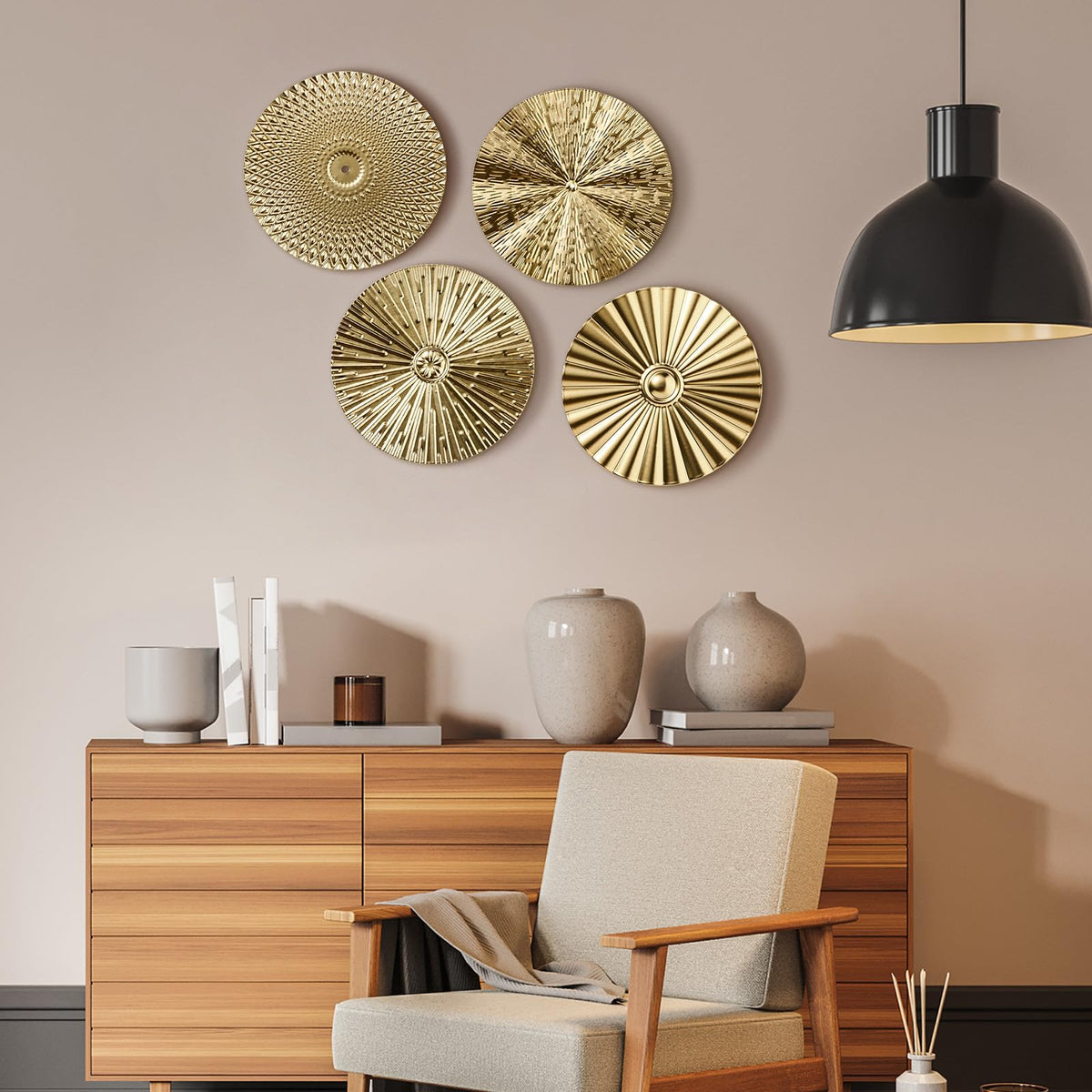 Hicarer gold sunburst wall decor set perfect for gifting or living spaces