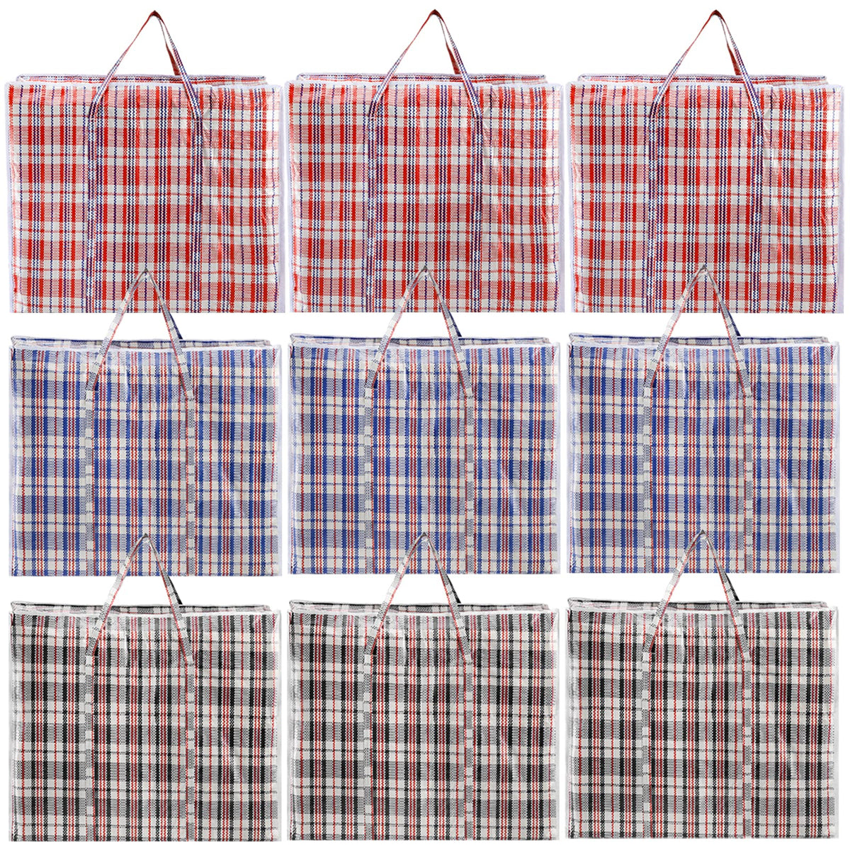 Hiceeden 9-pack checkered bags with large capacity for moving