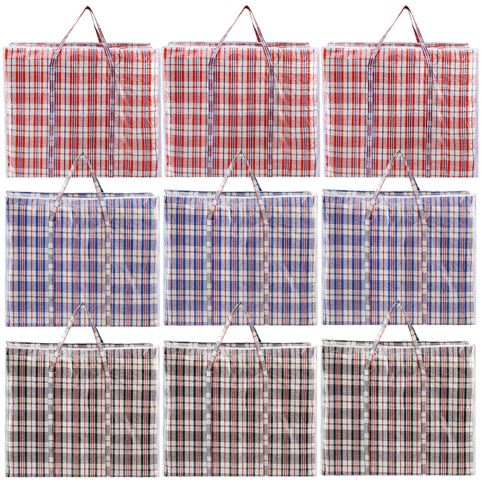 Hiceeden 9-pack checkered bags with large capacity for moving