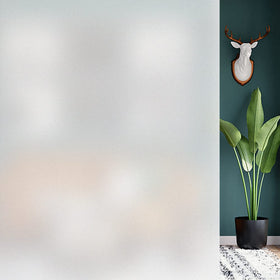 HIDBEA Frosted Window Film privacy application for living room glass.