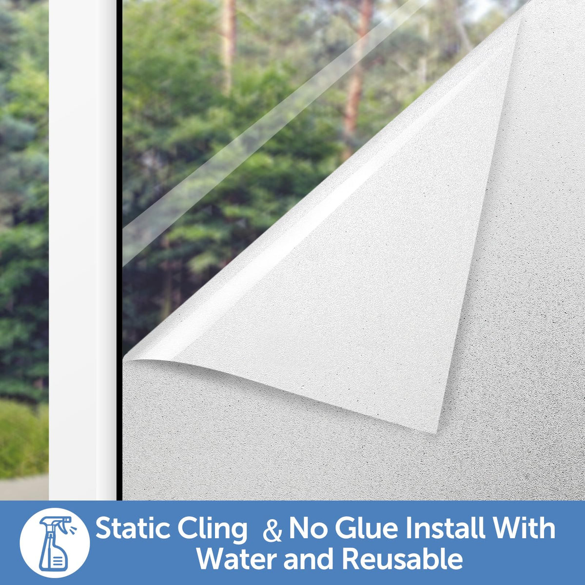 HIDBEA no-glue static cling film easy to install and reposition