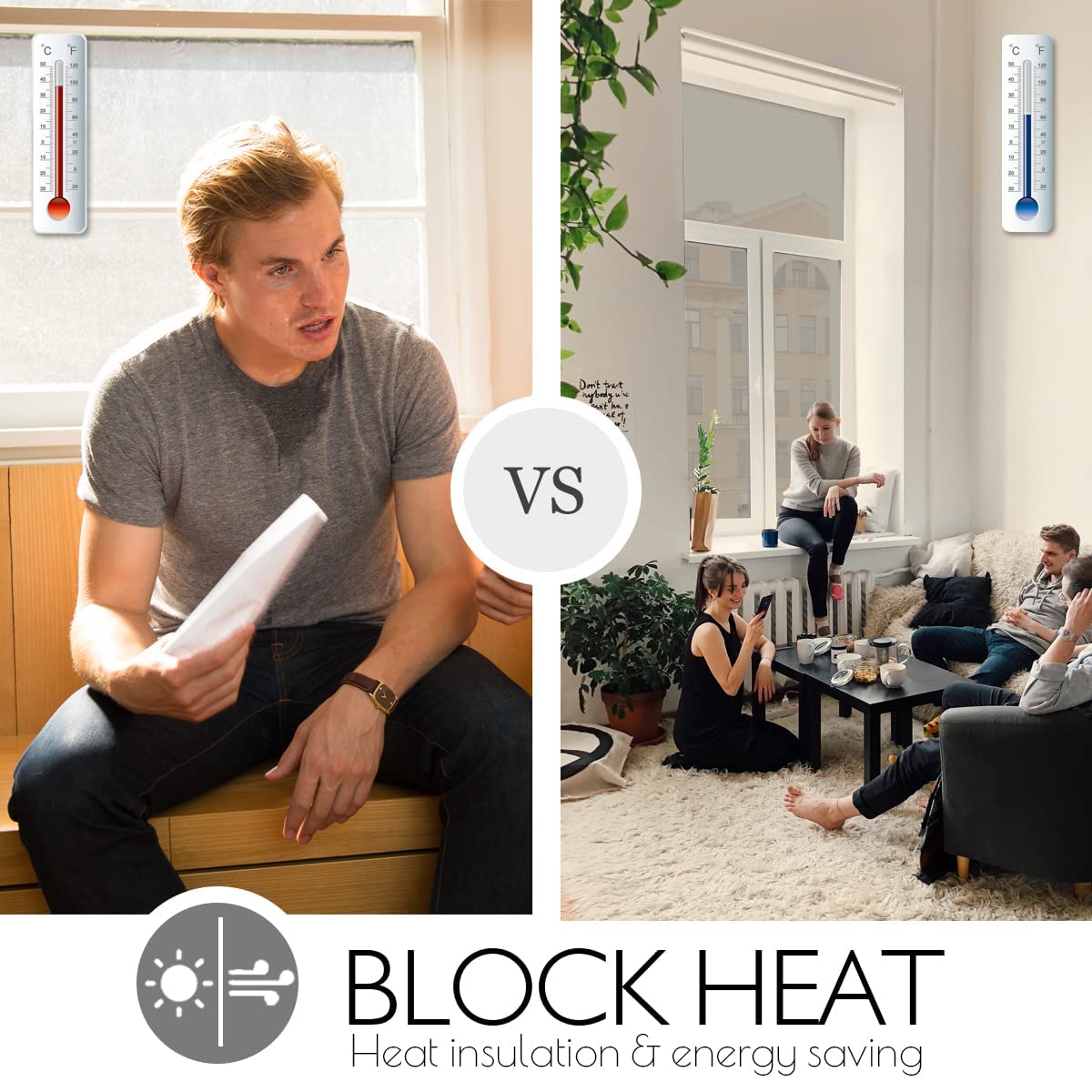 HIDBEA privacy window film uses static cling for glue-free, easy installation.