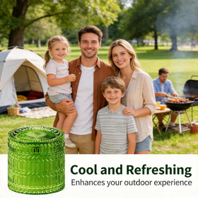 Hidden Label candle suitable for camping and backyard adventures.