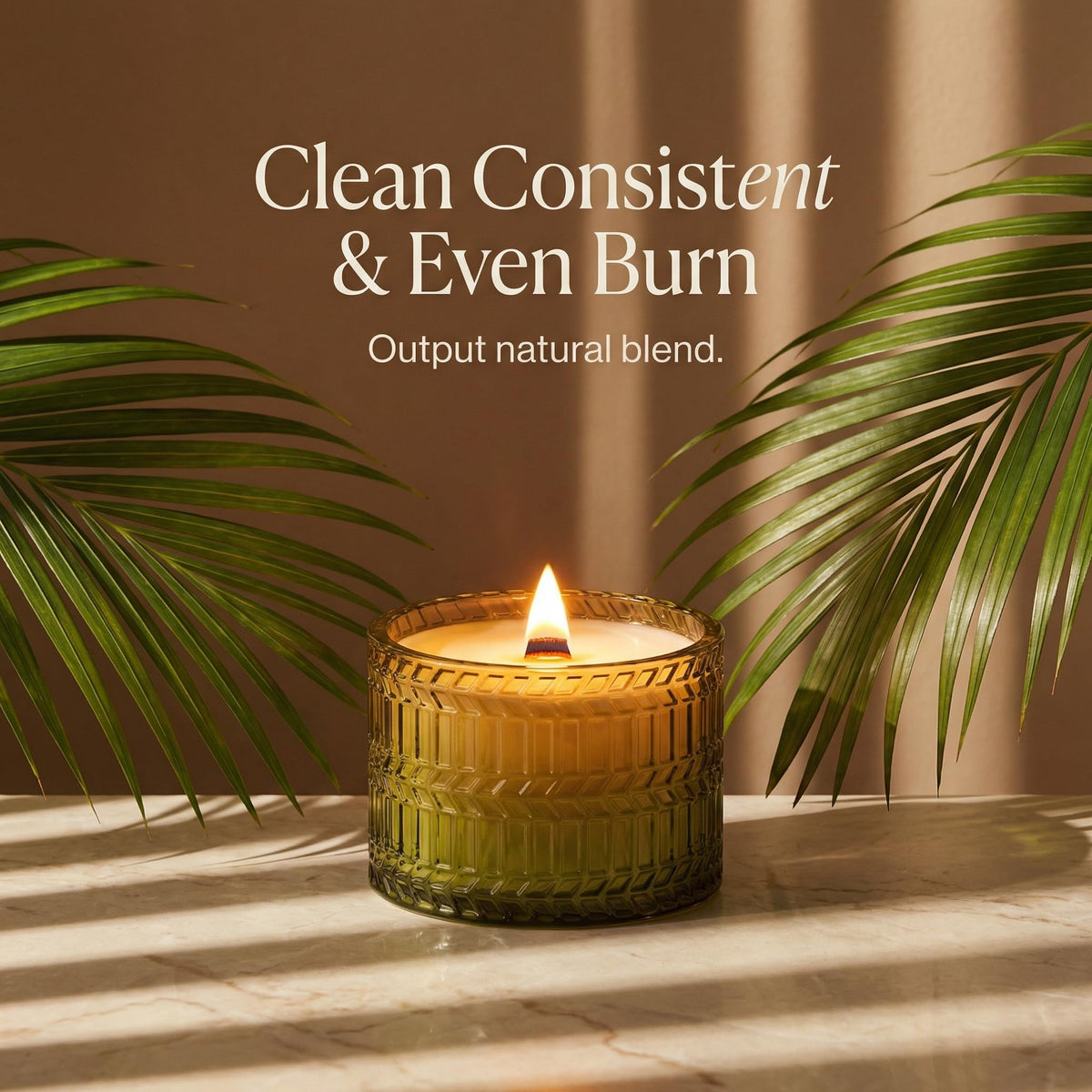 Hidden Label natural soy wax ensures a clean burn outdoors.