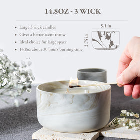 Hidden Label Vanilla Caramel Soy Candle in living room setting enhances cozy atmosphere
