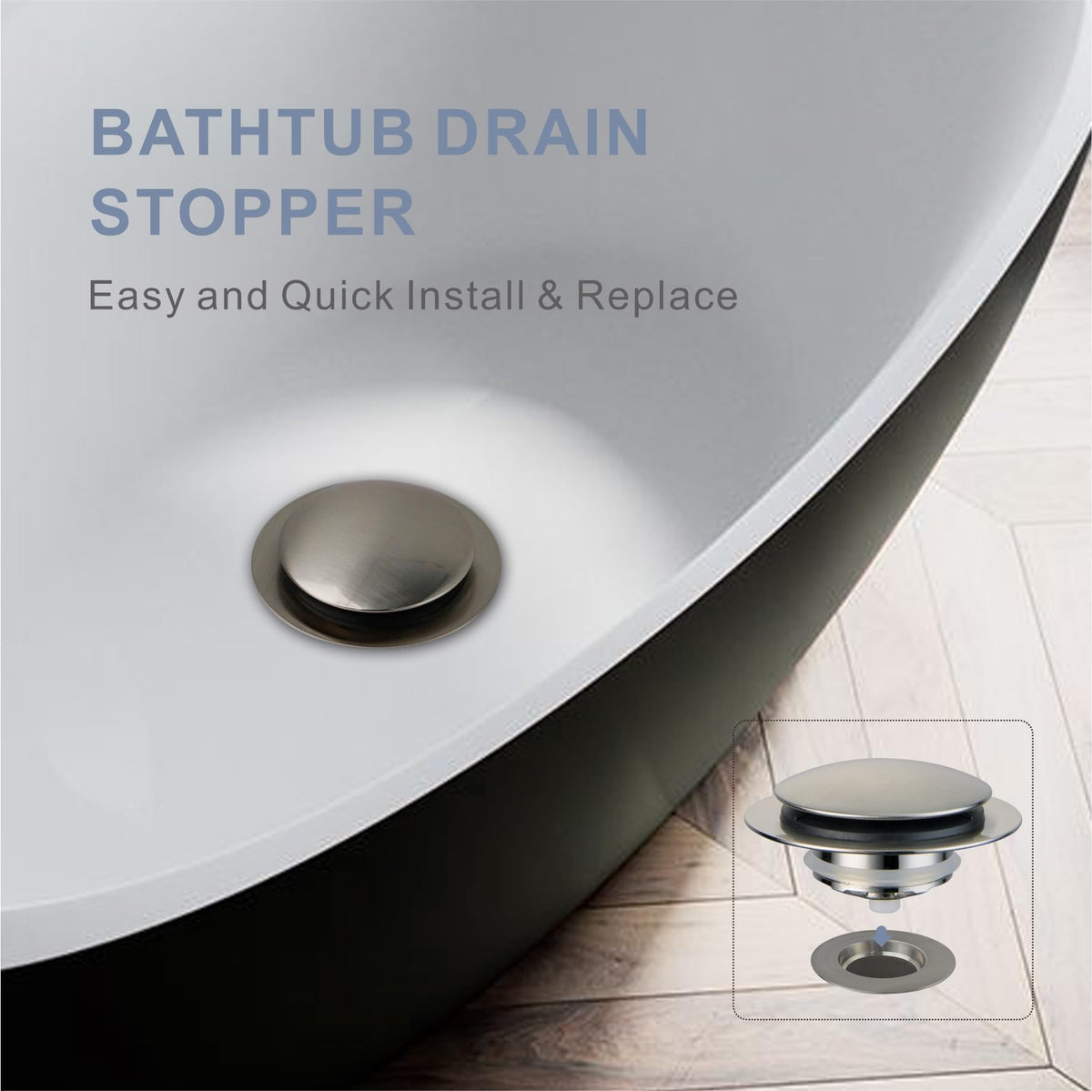 HIDROP brushed finish upgrade complements existing bathroom fixtures