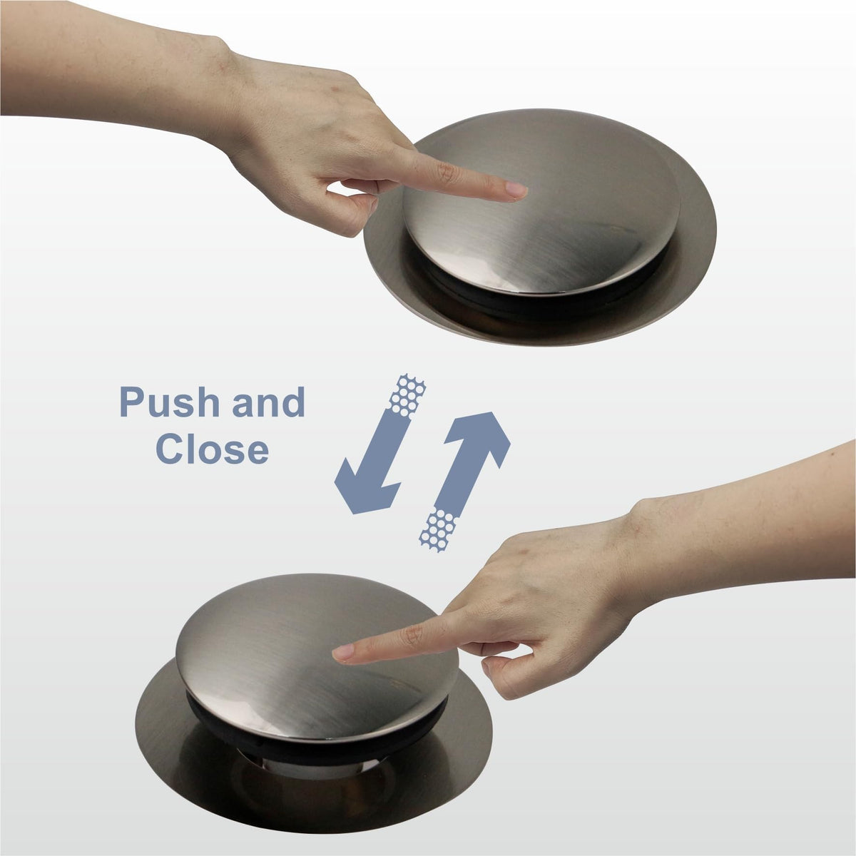 HIDROP conversion kit assembly highlighting compatibility with common drains