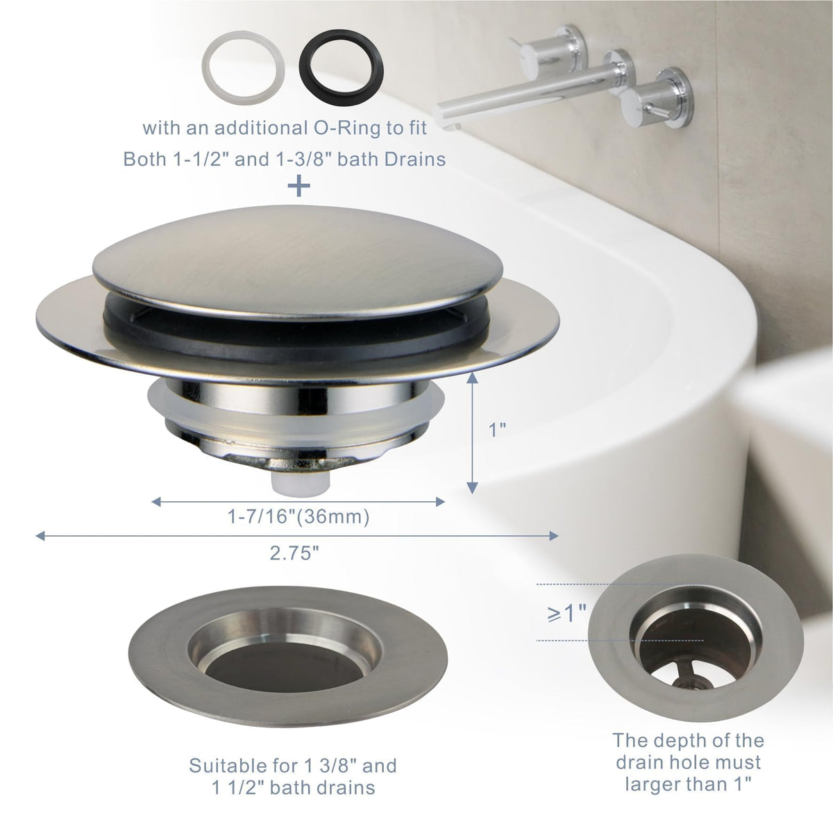 HIDROP solid brass construction conveys durability and reliability
