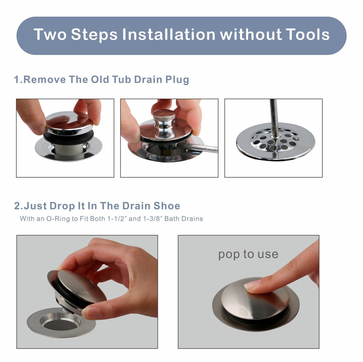 HIDROP trip lever compatibility image emphasizes easy access