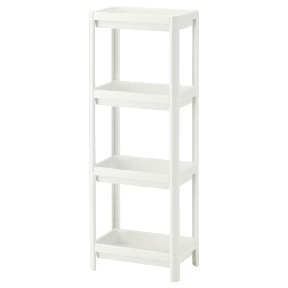 HIEEY 4-tier shelf with baskets for organized bathroom essentials.