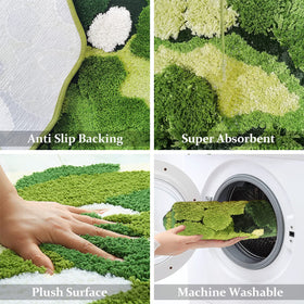 Hifuwan machine washable bath rug easy care and color retention