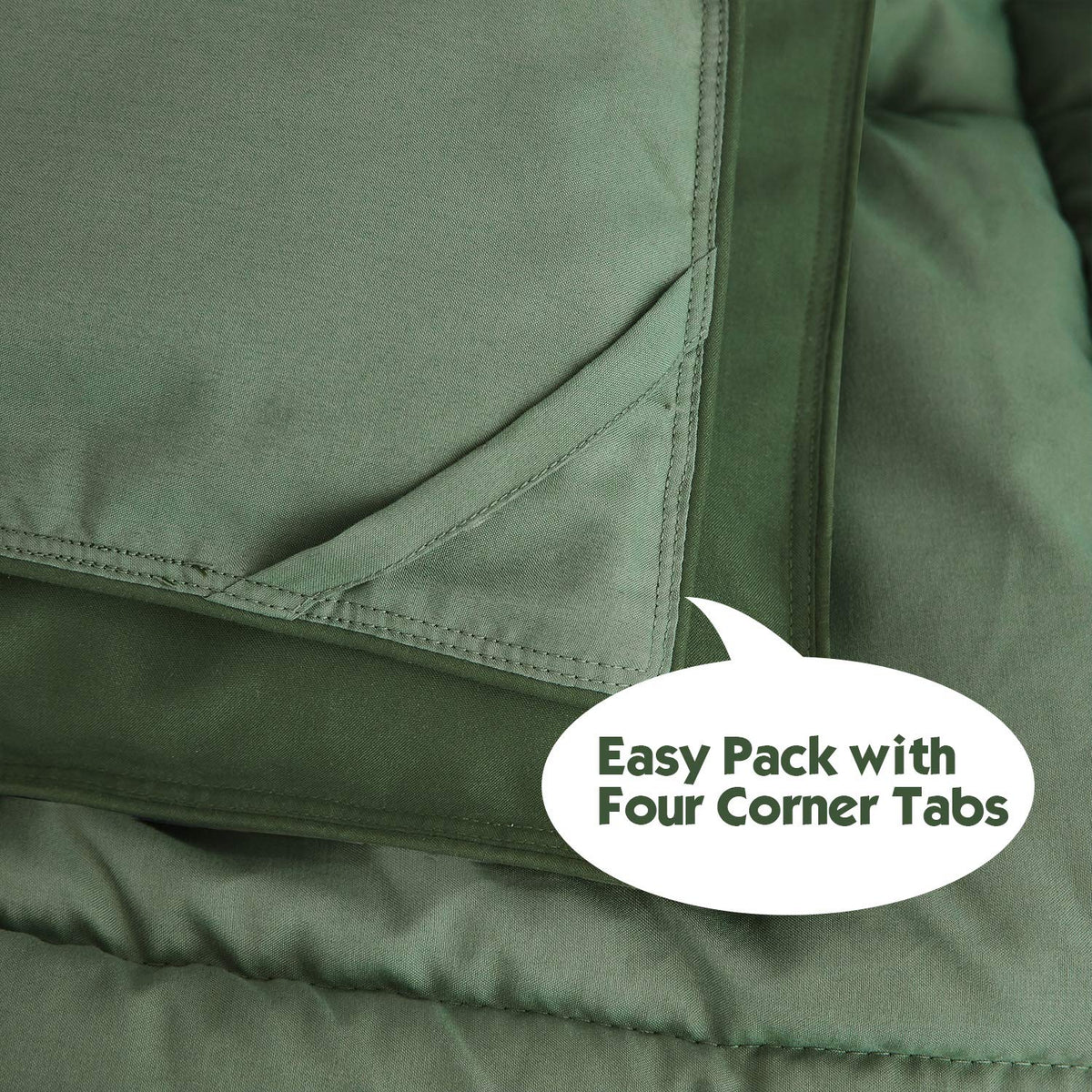 HIG machine-washable bedding designed to retain color and loft after washing