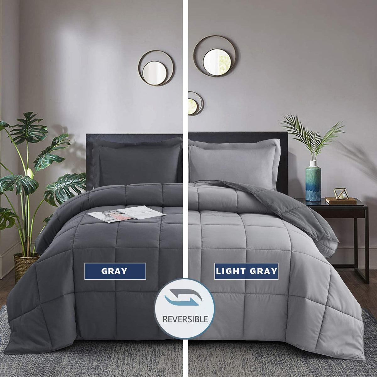 HIG machine washable care keeps color and loft intact.