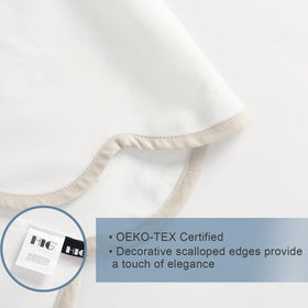HIG Off White Chic Queen bedskirt corner-pocket elastic design for snug fit