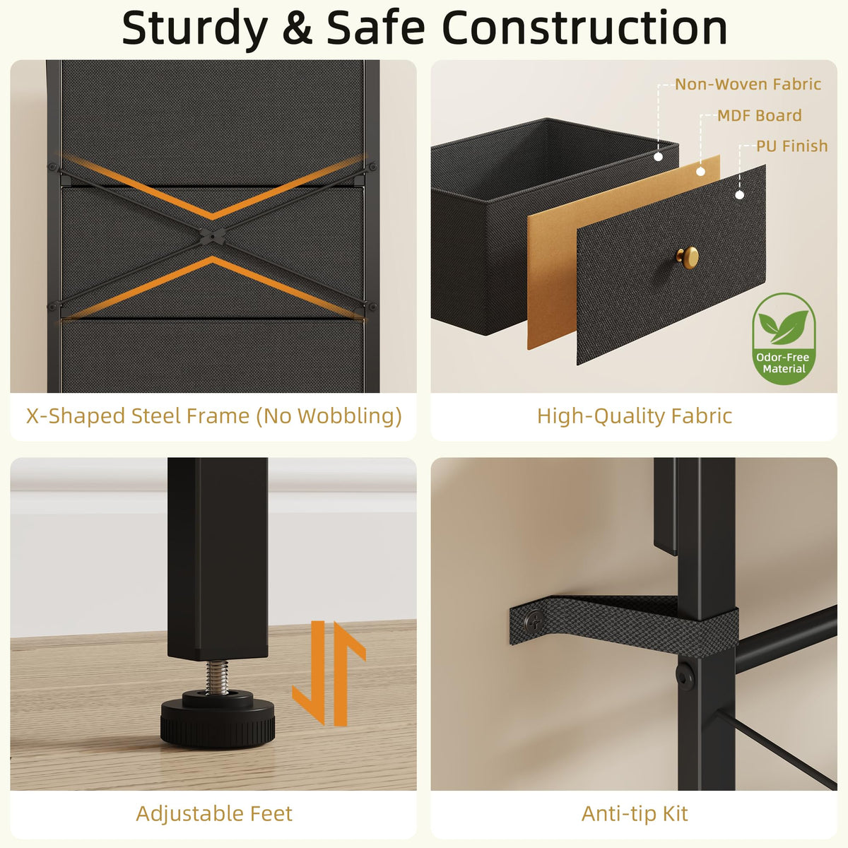 HIGDBFE compact vanity dresser suited for small spaces