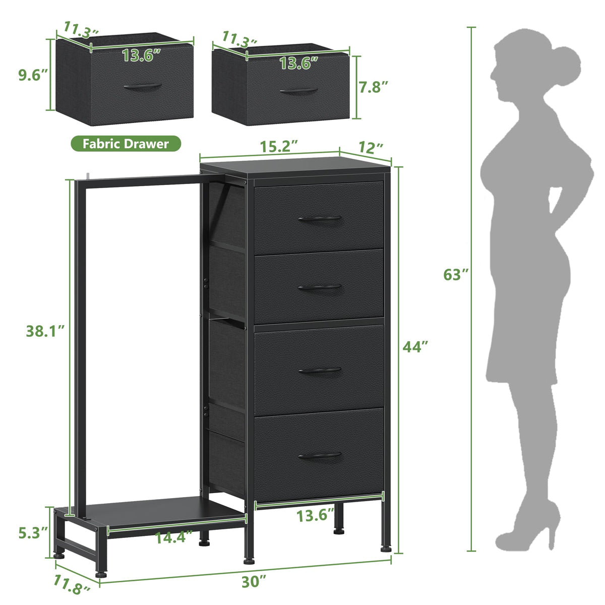 HIGDBFE multifunctional design suits bedroom, nursery or entry