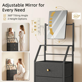 HIGDBFE two open shelves for easy access to cosmetics and decor