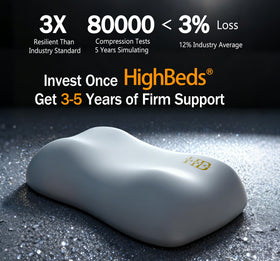 HighBeds temperature-regulating surface demonstrating all-season comfort and stability.