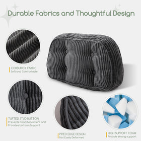 HIGOGOGO backrest cushion highlights ergonomic curve supporting the spine.