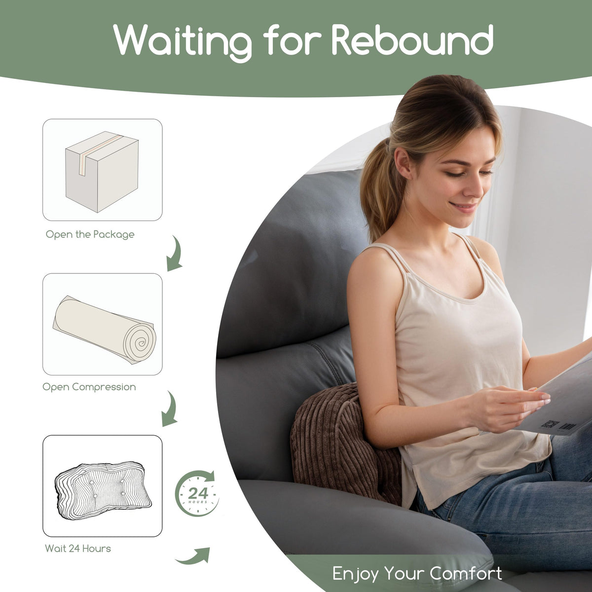 HIGOGOGO elderly-friendly design supports leaning safely during rest.