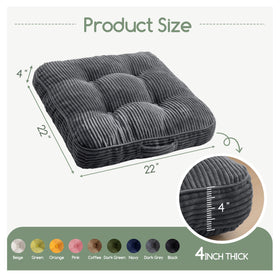 HIGOGOGO cushion with luxurious corduroy cover and soft texture, ideal for cozy seating