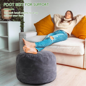 HIGOGOGO foot-rest ottoman offering lightweight storage and easy relocation