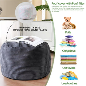 HIGOGOGO lightweight pouf moves easily for flexible seating in any room