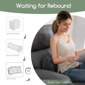 HIGOGOGO elegant corduroy cushion in a cozy living room setting.