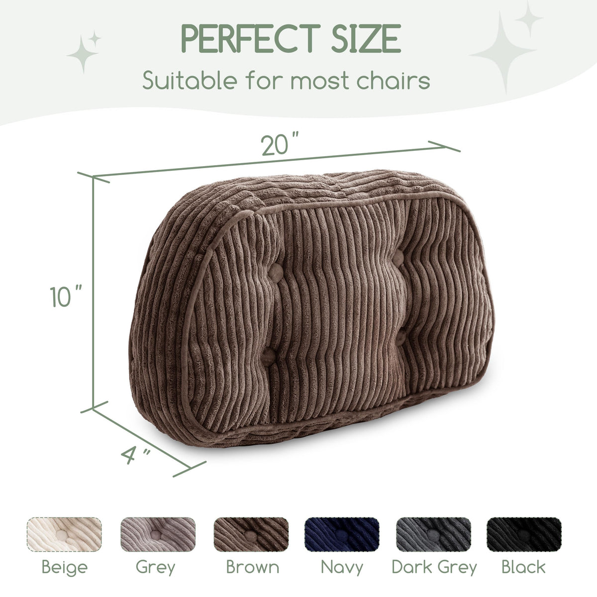 HIGOGOGO lumbar pillow on armchair aids long reading sessions with balanced support.