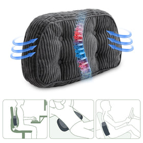 HIGOGOGO lumbar support pillow on chair back curve showing ergonomic fit.