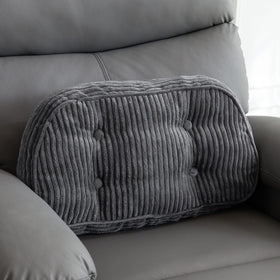 HIGOGOGO lumbar support pillow on recliner side view for lasting comfort.