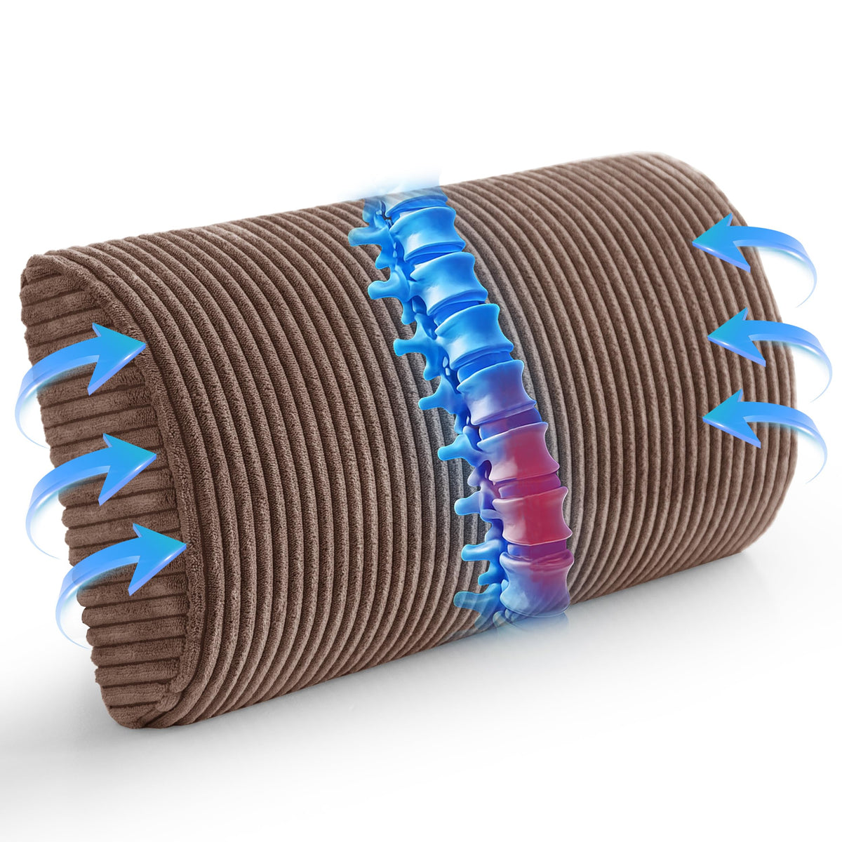 HIGOGOGO lumbar support pillow on a recliner for targeted lower back comfort.