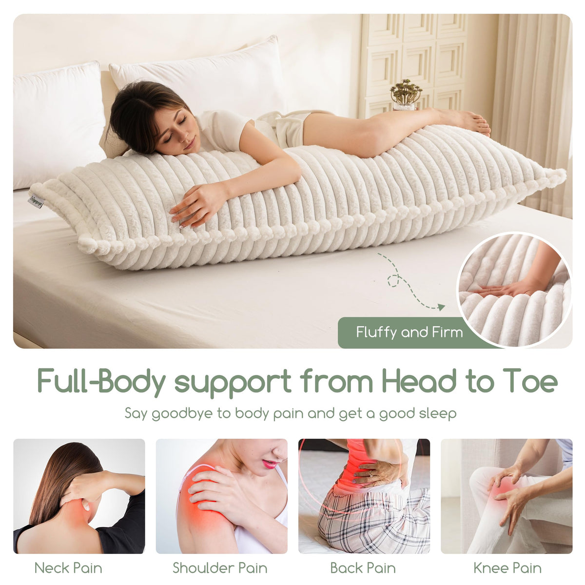 HIGOGOGO memory foam full-length support shown in use for alignment