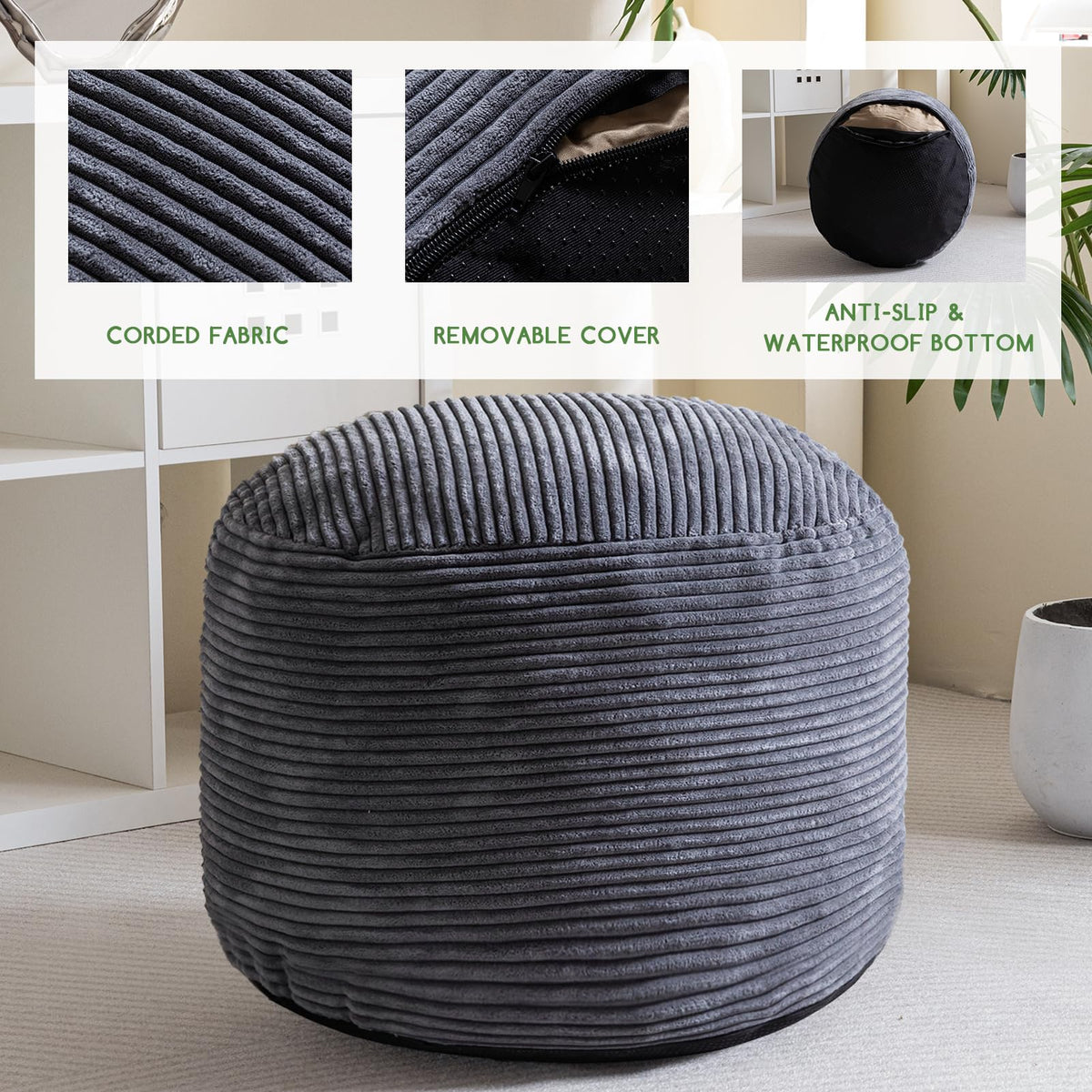 HIGOGOGO plush long-haired outer shell enhancing comfort and room ambiance