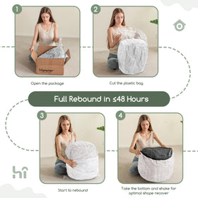 HIGOGOGO multiuse ottoman ideal as footrest, decor, or extra seating
