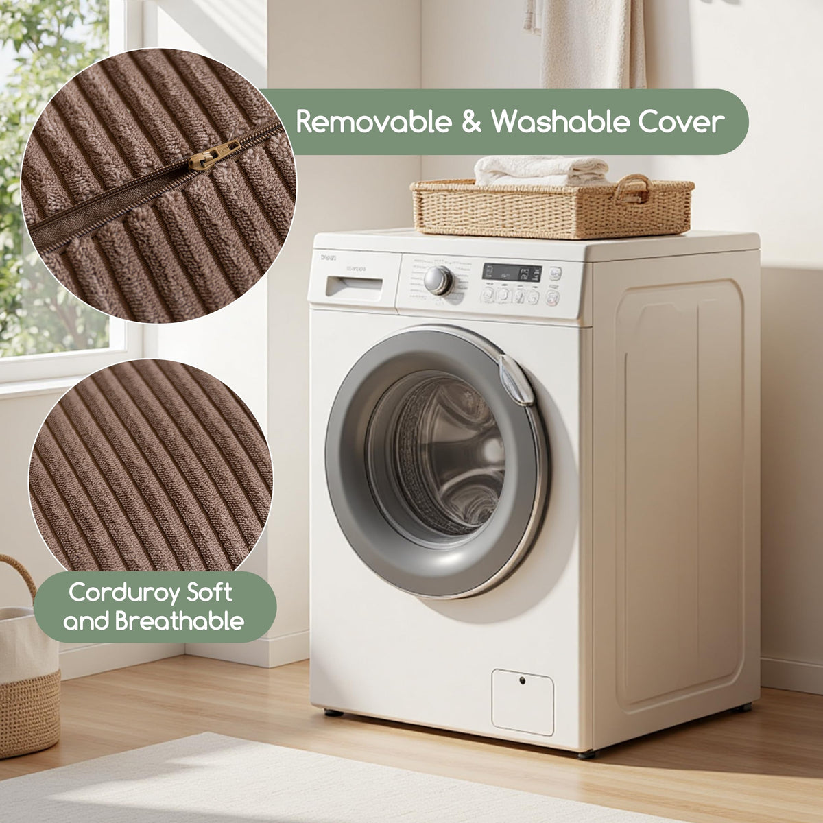 HIGOGOGO removable cover allows easy washing to keep the pillow fresh.