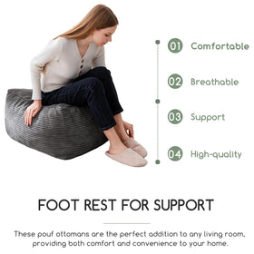HIGOGOGO lightweight pouf moves easily between rooms.