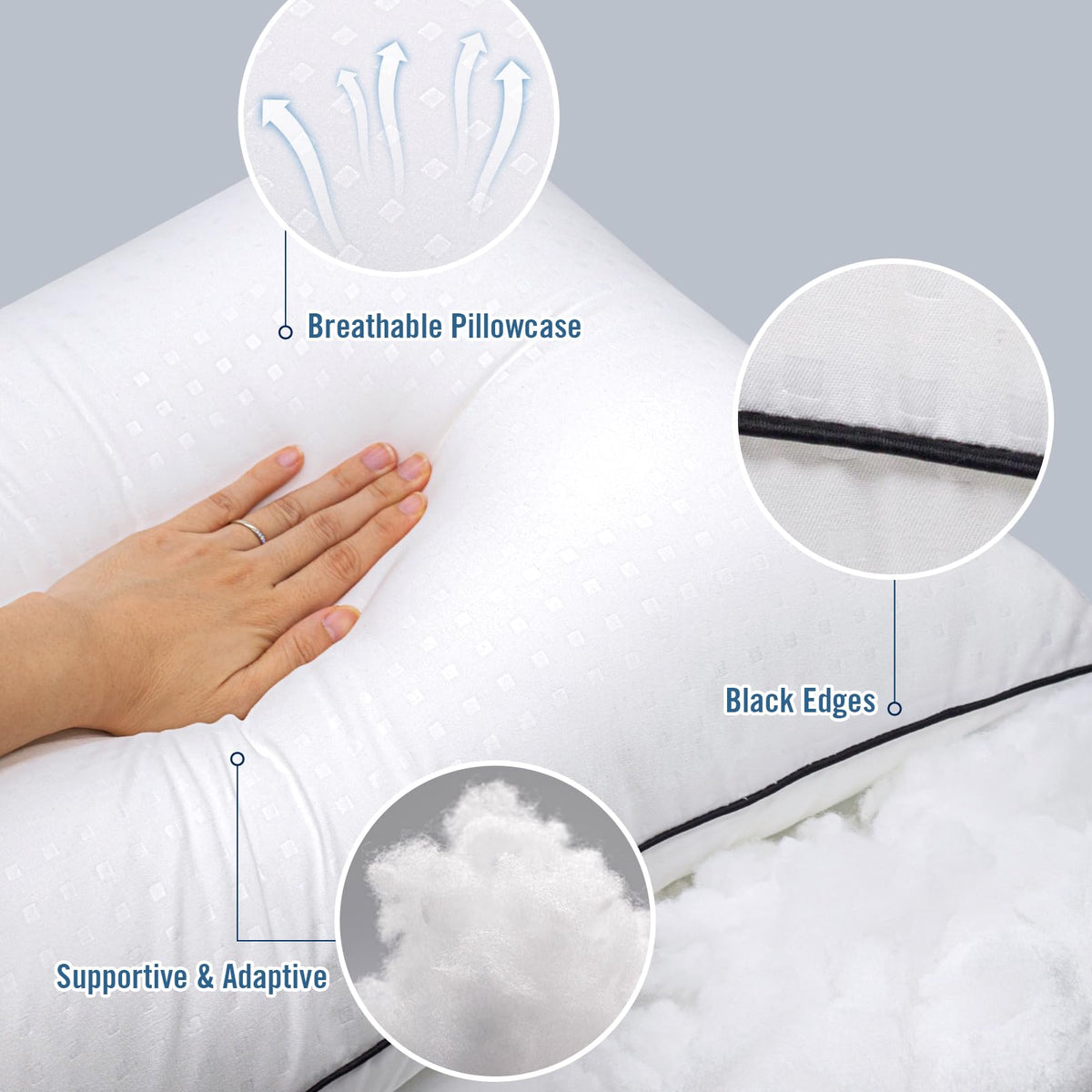 Higoom pillows are machine washable for easy freshening.