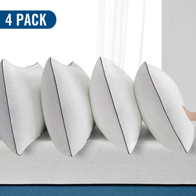Higoom pillow with silky case enhances softness and breathability for relaxed nights.