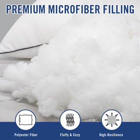 Higoom machine-washable pillows at 30°C, low tumble, easy care