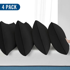 Higoom silky embossed pillowcase with breathable microfiber for skin and hair comfort.