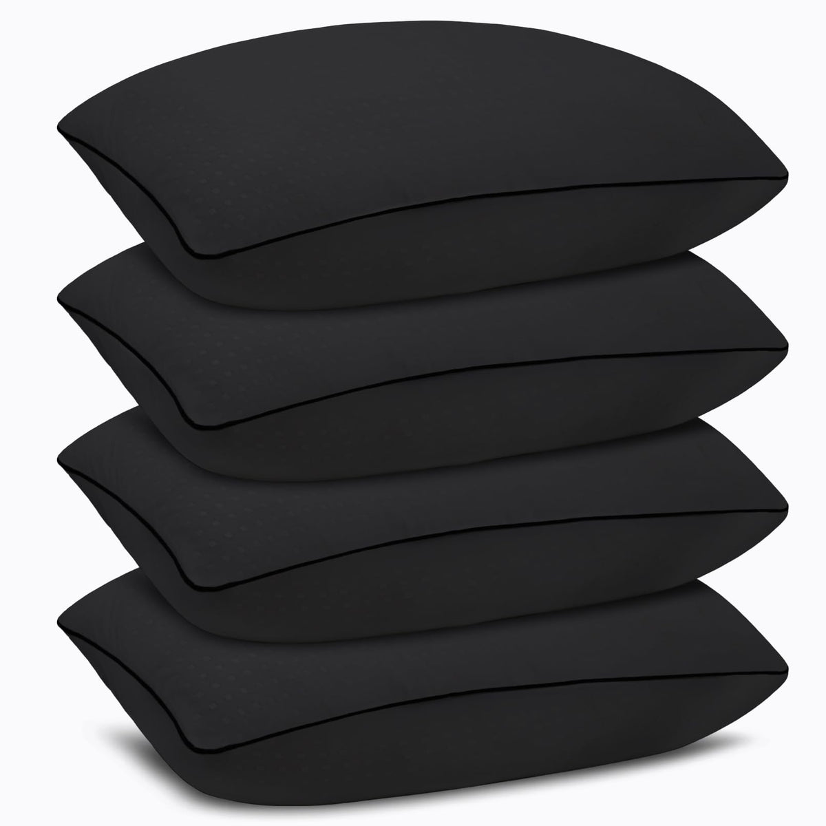 Higoom standard pillows 4-pack, soft and supportive for all sleep positions.