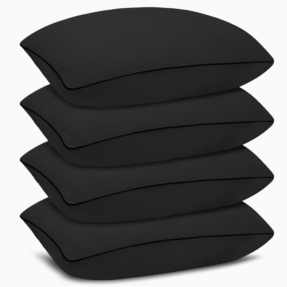 Higoom standard pillows 4-pack, soft and supportive for all sleep positions.