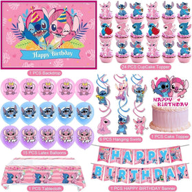 Higyther Stitch balloons ready to inflate, adding whimsy and color to celebrations